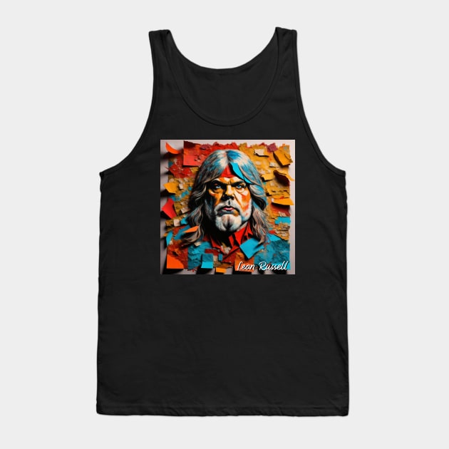 Leon Russel // Paper Art Tank Top by Otmr Draws